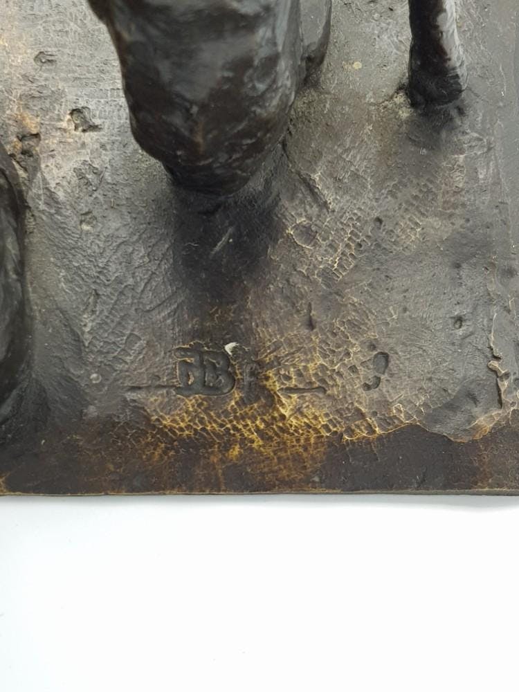 Jean en Marianne Bremers - Bronzen beeld "Kom opa" kopen? Bied vanaf 475!