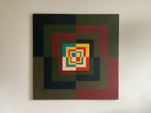 Jack Vissers - Illusio Optica Forma ( Quadrata) - acryl op canvas kopen? Bied vanaf 375!