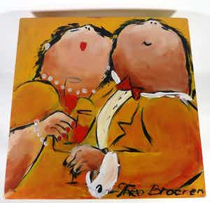 Theo Broeren - Acryl op kunststof, Tafel 6 verkocht voor € 1!