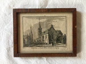 Hendrik Spilman - Groote en Gasthuis Kerk te Doesburg. 1743 - Kopergravure, Ingelijst kopen? Bied vanaf 40!
