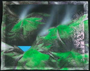 Vincent Mengin-Lecreult - Gemengde techniek op doek, Paysage vert kopen? Bied vanaf 1!