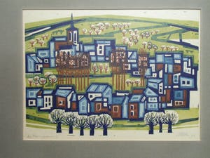 Akke Sins - JEKERDAL II // KLEURENLINOSNEDE VAN AKKE SINS kopen? Bied vanaf 50!