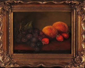 Roelof Wildeboer - Olieverf op paneel, Stilleven met fruit - Ingelijst kopen? Bied vanaf 35!