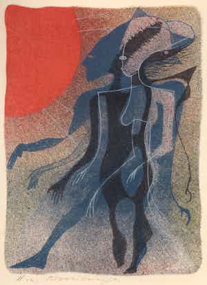 Harry van Kruiningen - kleurenlitho - 'Achnaton' - 1953 verkocht voor € 49!