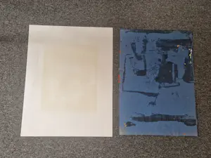 Jan Michels - een fraaie Gouache "Mediterranée" en een abstract kleuren litho - bep. oplage kopen? Bied vanaf 58!