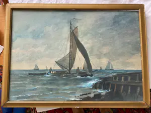Albert Jan Oudshoorn - Tjalk met bijboot op zee kopen? Bied vanaf 100!