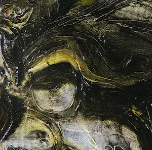 Marthijn de Groot - Acryl op doek, Vrouw uit het raam - Ingelijst kopen? Bied vanaf 1!