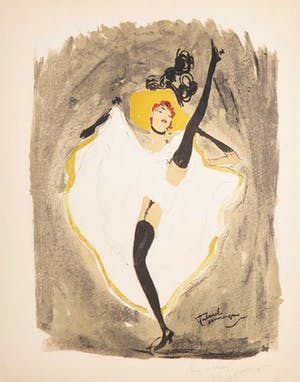 Jean-Gabriel Domergue - Litho, Danseuse Can Can uit de portfolio La Parisienne kopen? Bied vanaf 450!