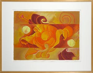 Jan van Delft - Zeefdruk, Lelie III - Ingelijst kopen? Bied vanaf 1!