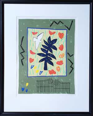 Harrie Gerritz - Huis in Natuur - Ingelijst verkocht voor € 75!