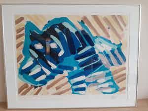 Karel Appel - Handgesigneerde Litho, mooi ingekaderd verkocht voor € 450!