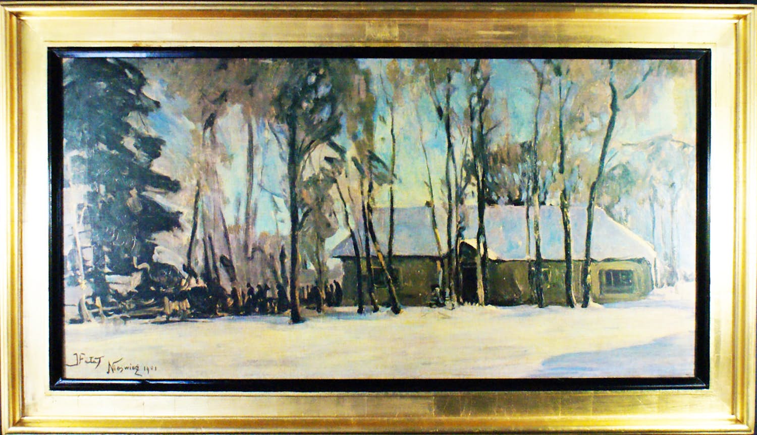 Julian Falat - Julian Fałat (1859-1929) „Herrenhaus in Nieśwież 1901“ kopen? Bied vanaf 99!