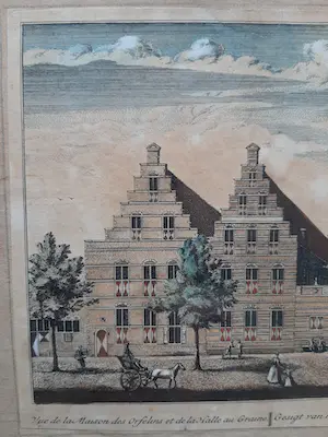 Abraham Rademaker - Gesigt van het Weeshuys en Grein Hall. / 1700-1730 kopen? Bied vanaf 50!