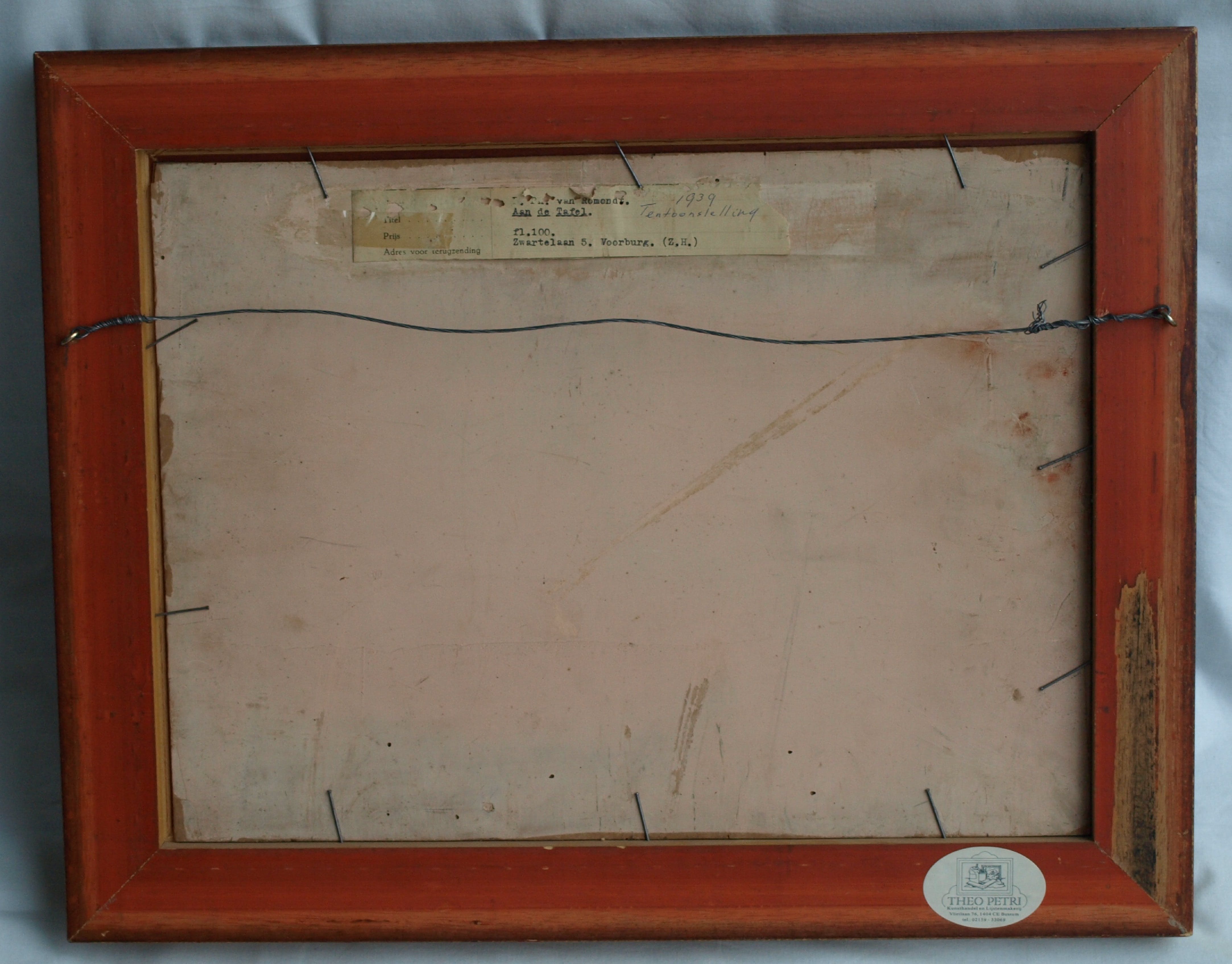 Bethijl Philippus van Romondt - Olieverf op paneel , Aan de tafel – gesigneerd & ingelijst – 1939 kopen? Bied vanaf 175!