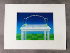 Hans Lucken - "Eigen druk" kleuren-Linosnede "Communicatie" gelimt. oplage (350) - gesigneerd kopen? Bied vanaf 29!