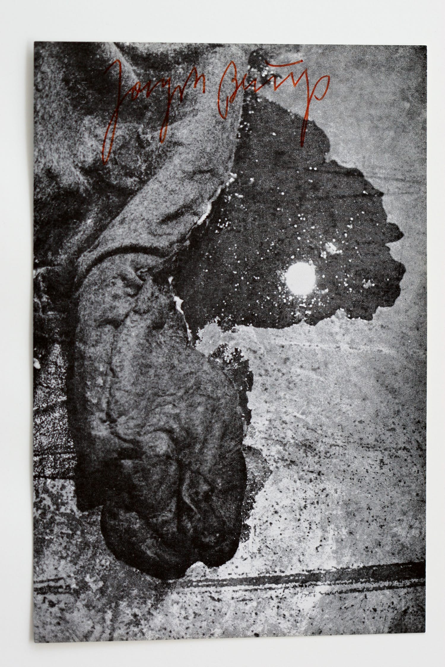 Joseph Beuys - "Fat Shine on Iron"1977 , Motiv 1, signiert verkocht voor € 90!