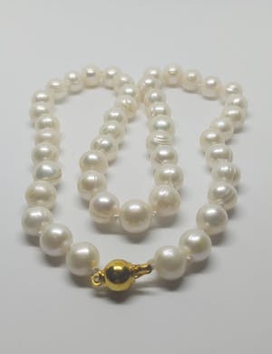 Zoetwaterparel Collier 14K gouden slotje 49cm kopen? Bied vanaf 65!