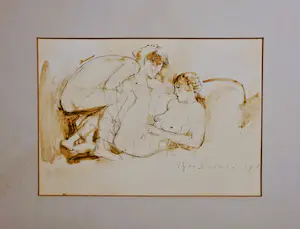 Theo Daamen - Bijzonder (want vooral graficus) erotische Aquarel - 1978 - potloodgesigneerd kopen? Bied vanaf 63!