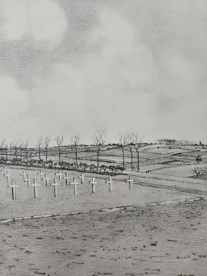 Ad van der Kop - Begraafplaats Margraten. Uit de serie Mooi Limburg. kopen? Bied vanaf 49!