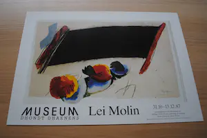 Lei Molin - Bijzondere uitgave met kleurenlitho en handgesigneerde tentoonstellingsaffiche kopen? Bied vanaf 25!