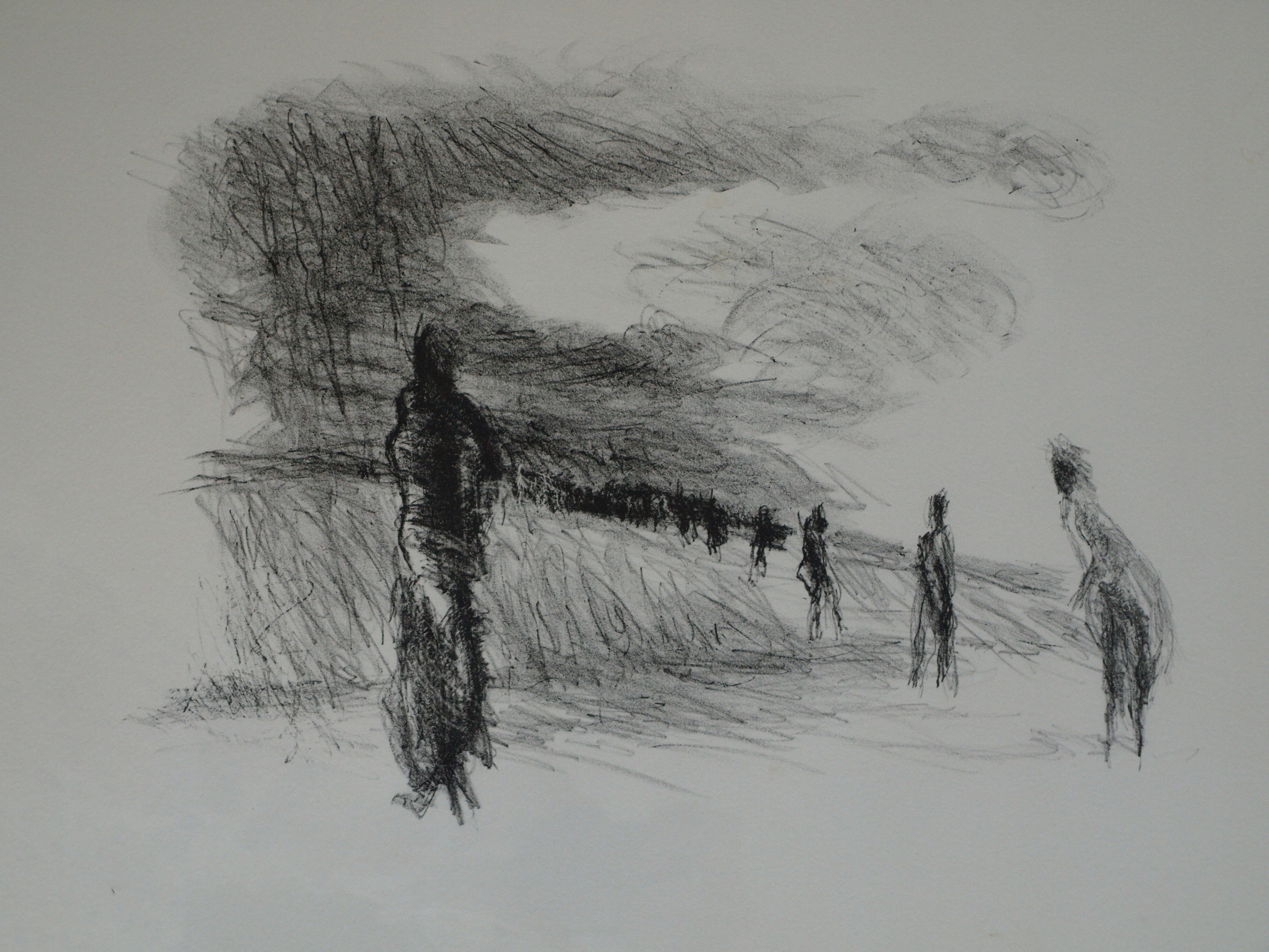 Leo Schatz - Litho, Hommage aan mijn vriendenkring – ingelijst – 1989 kopen? Bied vanaf 40!