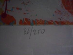 Nic Jonk - Zeefdruk. Titel, "Oranje Paard". kopen? Bied vanaf 120!