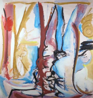 Han Sterk - Olieverf op paneel, Z.T. Abstracte compositie - Ingelijst (Zeer groot) kopen? Bied vanaf 1!