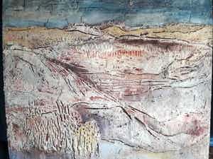 Rijnhard Schregardus - Materieschilderij. verkocht voor € 60!