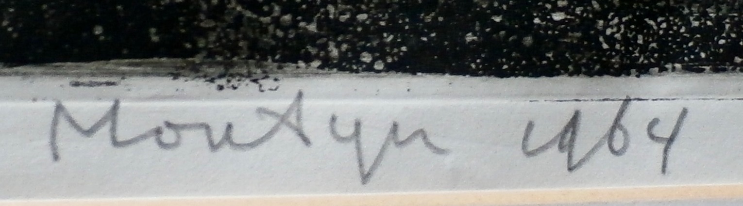 Jan Montyn - Grote zwart wit ets - 1964 kopen? Bied vanaf 100!