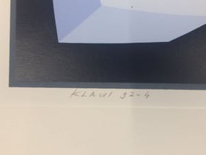 Hans Klaui - Mooi geometrische zeefdruk van Hans Klaui, kopen? Bied vanaf 40!