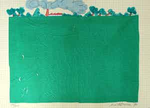 Mark Brusse - Oprukkende industrie - Zeefdruk verkocht voor € 45!