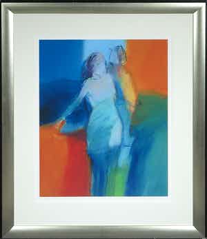 Jan van den Berg - Giclée, Twee figuren - Ingelijst verkocht voor € 1!