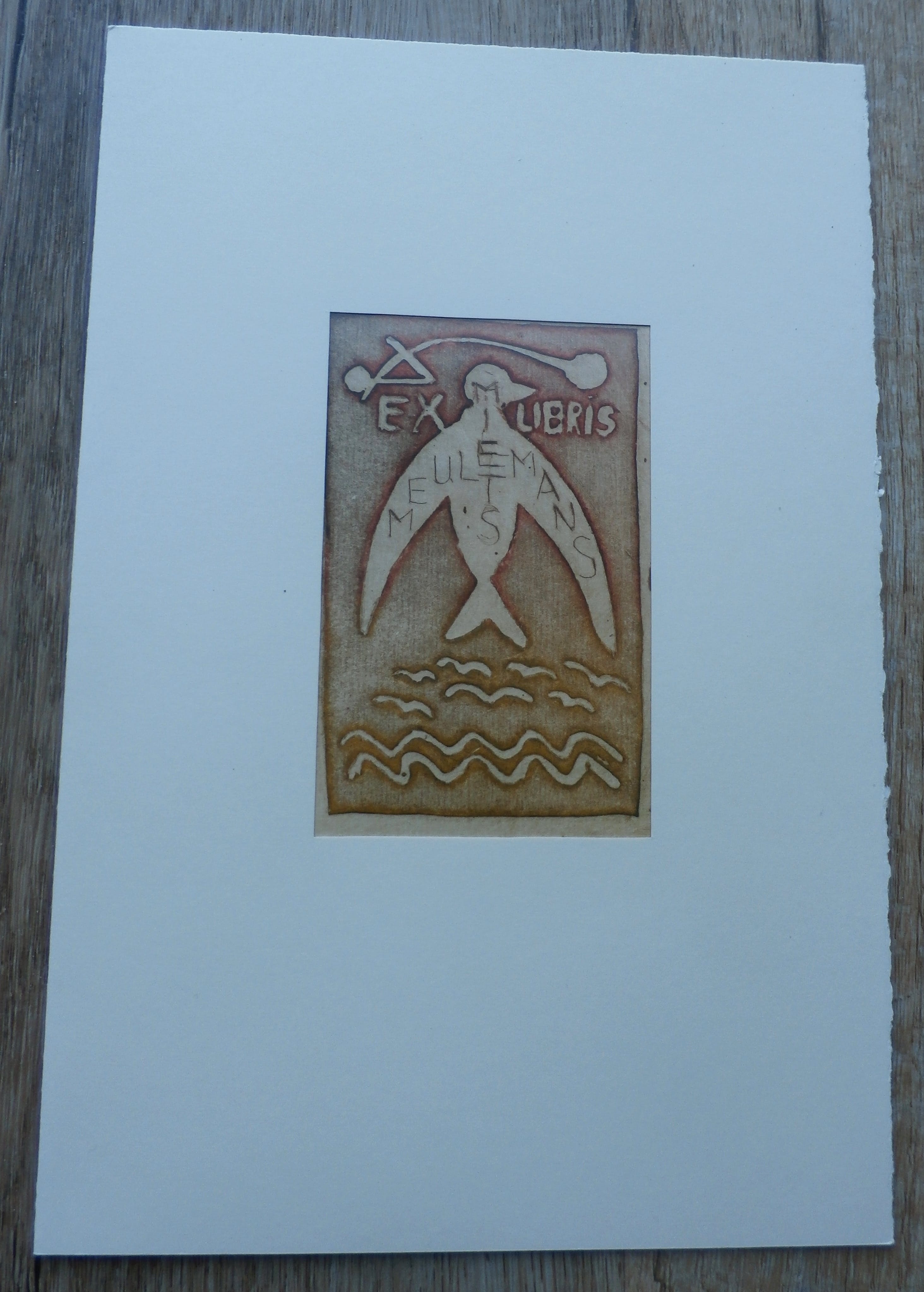 Jan Montyn - Zeefdruk: Ex Libris voor Mies Meulemans - 1983 kopen? Bied vanaf 40!