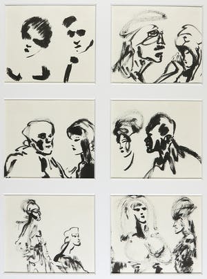 Luis Filcer - Zes inkttekeningen in passe-partout kopen? Bied vanaf 40!