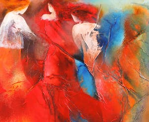 Wil Lof - Gemengde techniek op doek, Elysian Scene kopen? Bied vanaf 50!