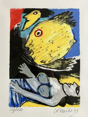 Corneille - Unieke serie van 6 stuks Corneille zeefdrukken (zelfde oplage en net ingelijst) kopen? Bied vanaf 850!