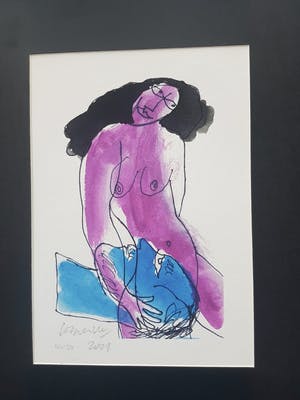 Corneille - Corneille - 1922-2010 litho naakt in lijst handgesigneerd,genummerd en gedateerd kopen? Bied vanaf 150!