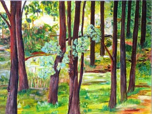 Niet of onleesbaar gesigneerd - Landschap met bos kopen? Bied vanaf 1!