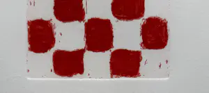 JCJ VANDERHEYDEN - handgesigneerde ets - 'Red checkerboard' - 2011 kopen? Bied vanaf 350!