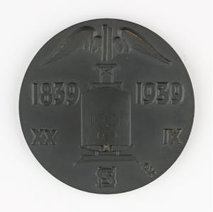 Frits van Hall - Bronzen penning: Eeuwfeest Nederlandse Spoorwegen, 1939 kopen? Bied vanaf 85!