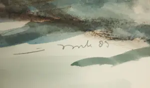 AcheterToon de Haas - Aquarel, Landschap met bootje - Ingelijst? Enchérissez de 50!