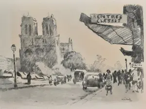 Willem Knip - Notre Dame, Parijs. kopen? Bied vanaf 150!