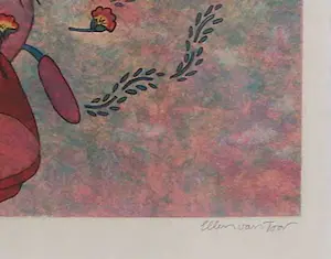 Ellen van Toor - Zeefdruk, Vogelstoel - Ingelijst kopen? Bied vanaf 35!