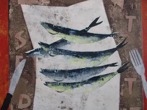 Betty Scheer - "5 Vissen" 40/70 kopen? Bied vanaf 70!