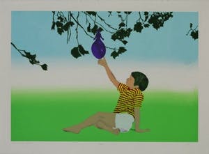 Jos van der Sommen - Kleurenzeefdruk LATER Handgesigneerd. kopen? Bied vanaf 35!