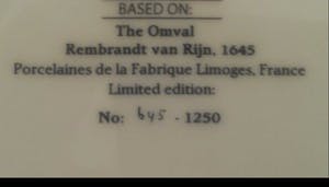 Royal Limoges - Heavenly Rembrandt 2016 groot Limoges porseleinen bord kopen? Bied vanaf 35!