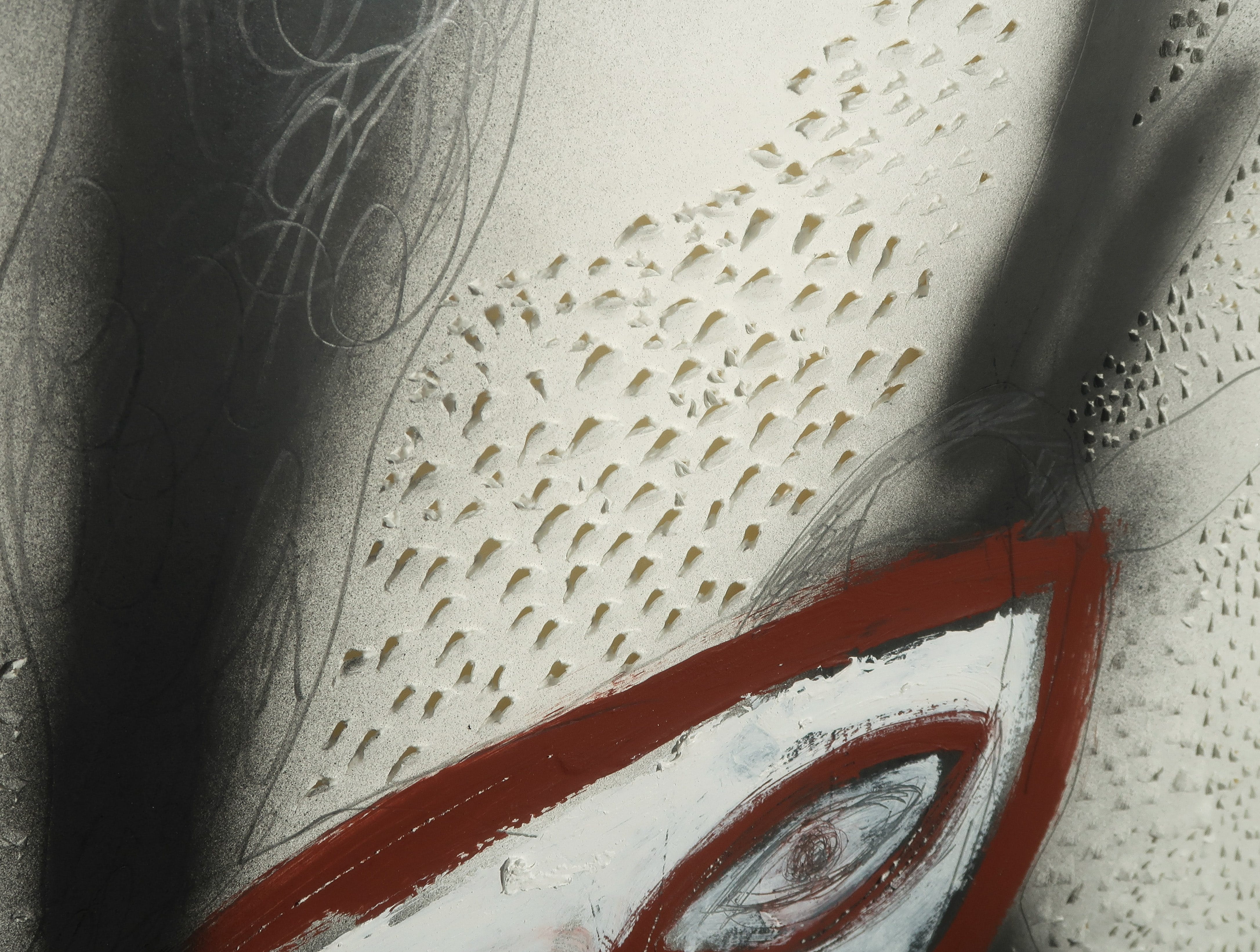 Toyin Loye - Gemengde techniek op papier, Bush Spirit - Ingelijst (Groot) kopen? Bied vanaf 300!