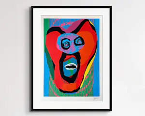 Karel Appel - The Falling Face uit de Bedized Pudding Canadian Suite kopen? Bied vanaf 1750!