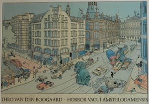 Theo van den Boogaard - Ingelijste prent, Horror Vacuï Amstelodamensis, Sjef van Oekel – 1985 kopen? Bied vanaf 1!