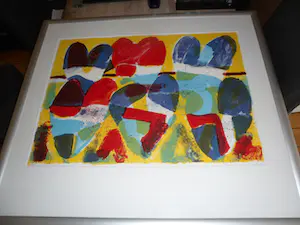 Jan Cremer - zeefdruk: L'histoire des Coeurs III - 1998 Groot kopen? Bied vanaf 225!
